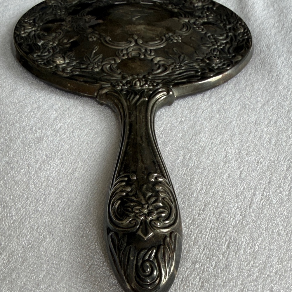Vintage Silver Vanity Set with Mirror, Brush, and Comb - Picture 8 of 11